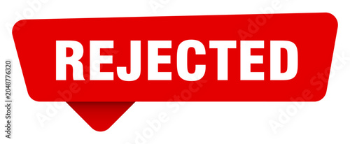 Bild auf Leinwand rejected red sticker isolated on transpatent background