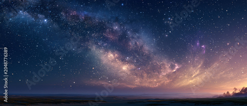 Milky Way Over A Quiet Horizon