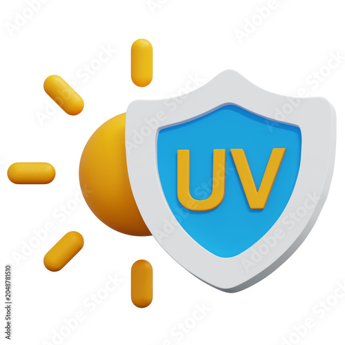 3D Sun Protection Icon