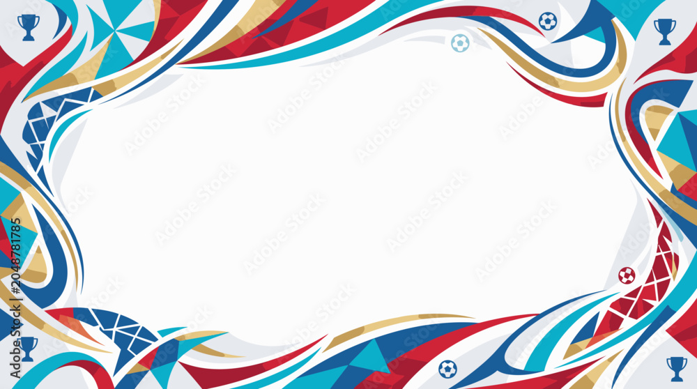 Obraz premium Modern abstract football championship background for a sports event