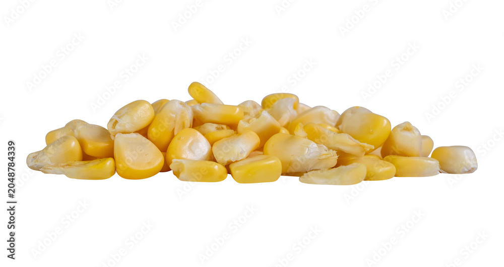 Fototapeta premium heap of corn isolated on transparent background