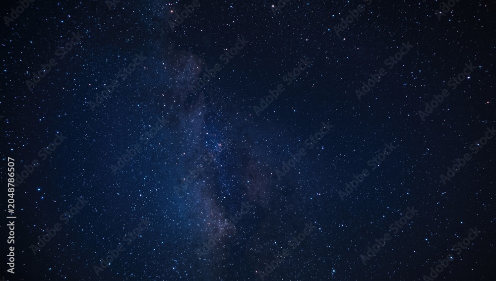 Obraz premium Incredible night sky panorama showing endless stars and distant galactic bodies
