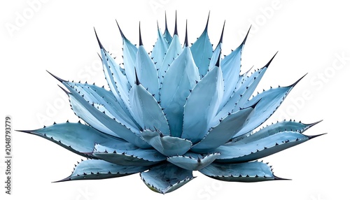 Blue crystal geometric abstract art shape.