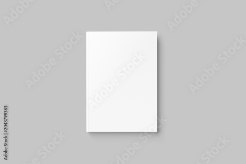 Cuadro en lienzo Blank Hardcover Book Mockup Stack on Gray Background