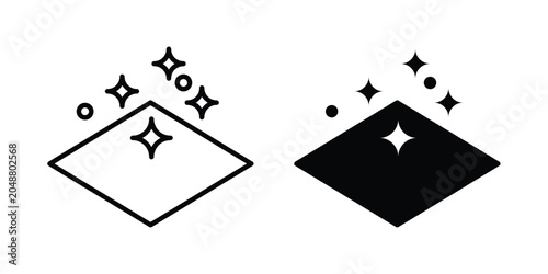 фотографія Clean surface icon. Editable line vector element set