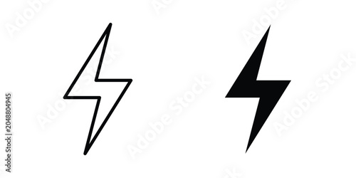 Konstfotografi Energy icon. Editable line vector element set
