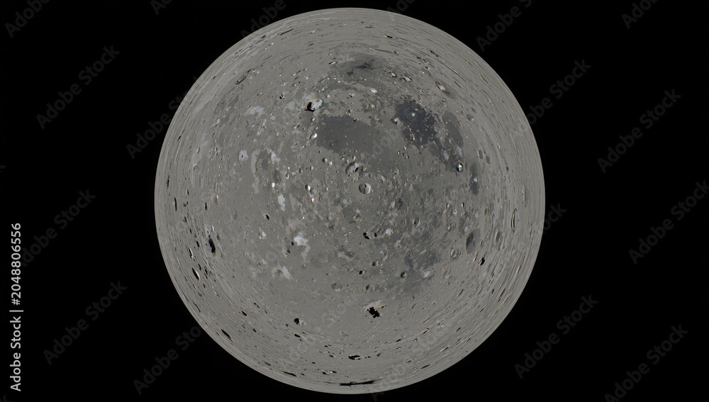 Obraz premium Spherical 360 HDR view revealing Phobos moon rocky habitat
