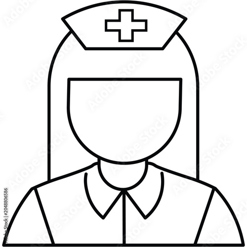 Simple Illustration of Nurse Icon