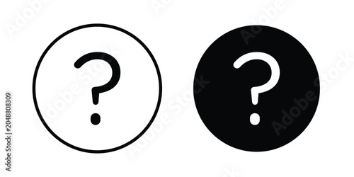 Bild auf Leinwand Interrogation icon. Editable line vector element set