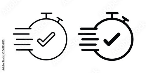 Tableau sur toile quick response icon. Editable line vector element set