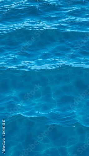 Deep blue ocean with abstract waves and ripples, design, seascape