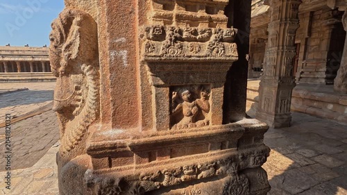Airavatesvara Temple is a Hindu temple of Chola architecture located in Darasuram, Kumbakonam, Thanjavur, South India, Tamil Nadu. UNESCO World Heritage Site. archaeological monument. King Rajaraja.