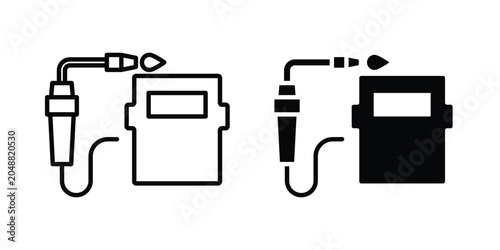 Bilde på lerret Welding icon. Editable line vector element set