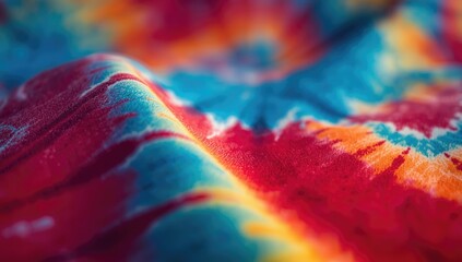 Tie dye cloth backdrop wallpaper emphasizing strong primary color contrasts
