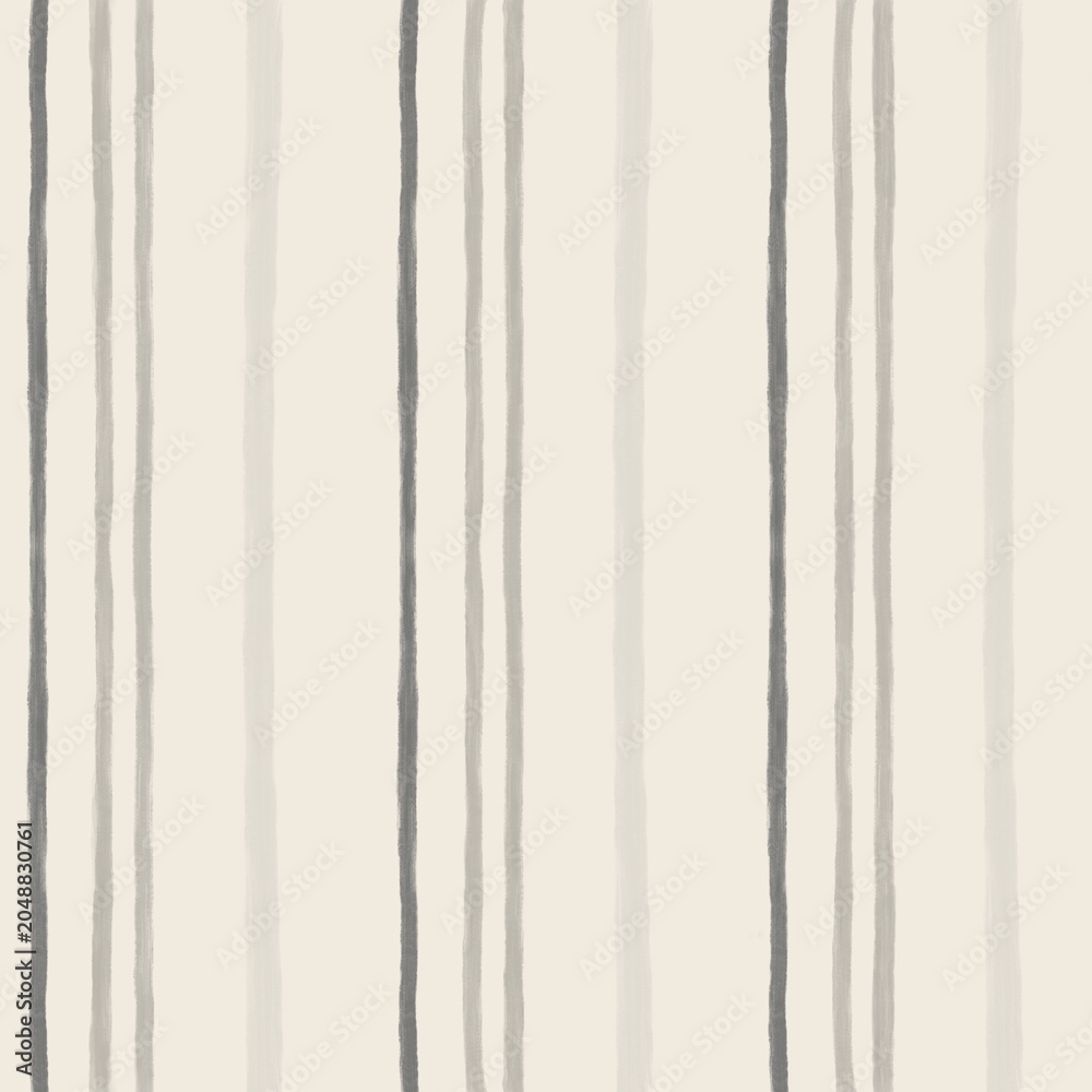 Fototapeta premium Relaxed Neutral Painterly Stripe Seamless Pattern