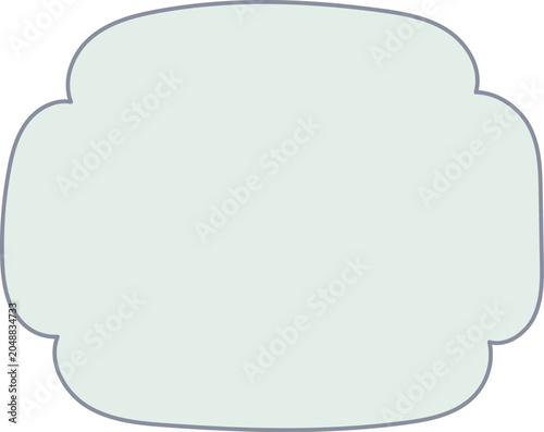 Empty Speech Bubble Icon. Vintage Frame Border with Copy Space. Blank Text Box Label. Vintage Tag Banner Decoration. Minimalist Note Border Design Isolated on Transparent. 