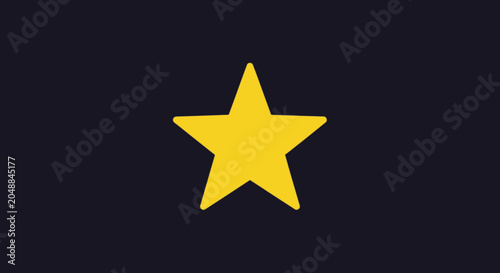 Golden Star Icon Symbol Shape.