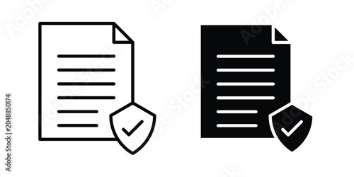 Tableau sur toile Settlement icon. line and filled black pictograms.