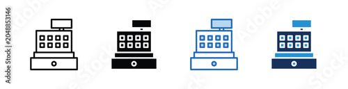 Photos Cash Register  icon Collection With Multiple Styles