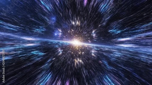 Dynamic Cosmic Light Tunnel Background for Futuristic Technology, Science, and Digital Innovation Marketing Presentations