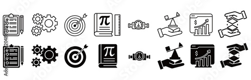 Photos Benchmarking icon set