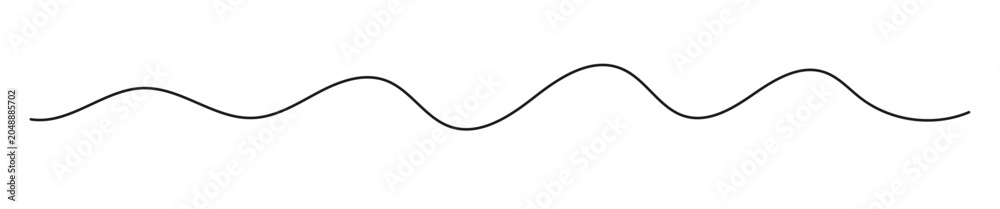 Obraz premium Squiggle line design element. Wavy wiggle stripe pattern collection. Curved single line. Hand drawn linear design. Abstract swirl and curve line. line.One continuous squiggle line. Curved single line.