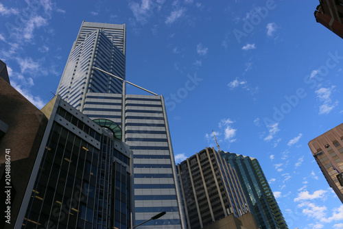 Obraz na płótnie Modern office towers and blue sky in Perth city center