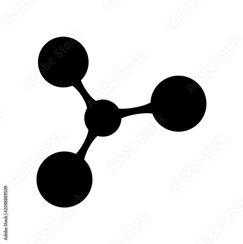 Molecule Icon Silhouette Vector Image
