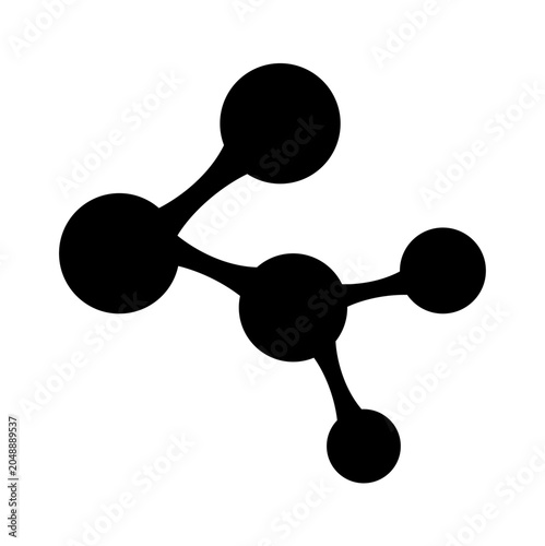 Molecule Icon Silhouette Vector Image