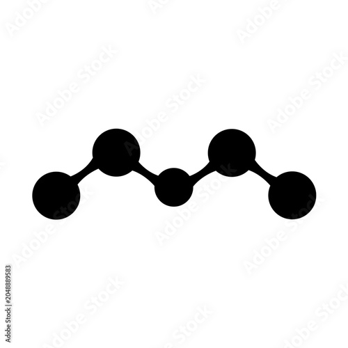 Molecule Icon Silhouette Vector Image