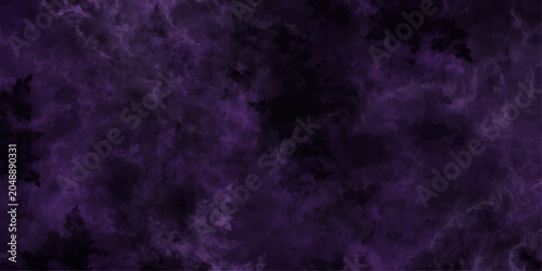 Fényképezés Mysterious dark purple smoke or clouds create an atmospheric and ethereal background, perfect for adding a touch of intrigue or drama
