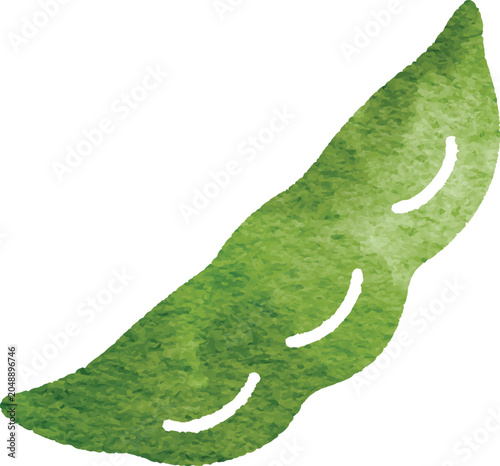 Watercolor edamame beans icon simplified
