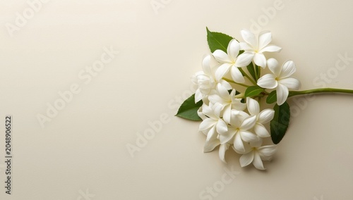 Pure white Jasminum sambac ...