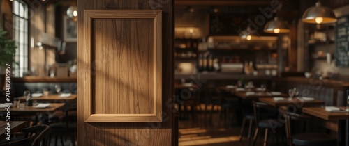 Warm light cafe menu board ...