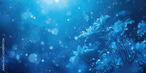 Magical royal cyan backdrop...