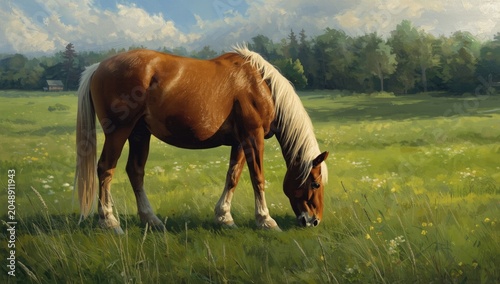 Oil painting capturing a se...