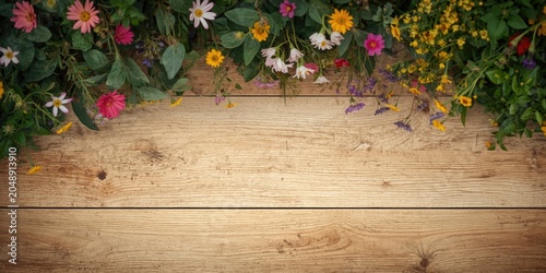 Summer scene with vibrant w...