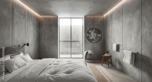 Minimalist modern concrete ...