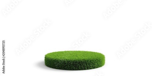 Isolated circular grass ped...