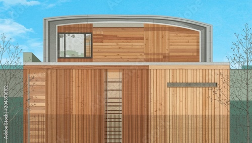 Modern city home illustrati...