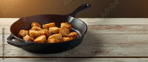 Crispy toasted bread pieces...