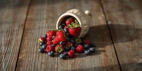 Summer berries in a ceramic...