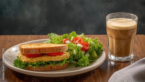 Wholesome hummus and tomato...