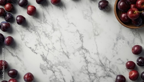White marble top adorned wi...