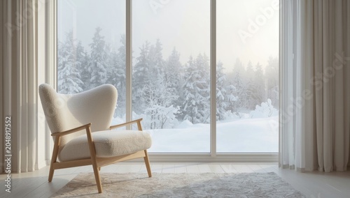 White Scandinavian interior...