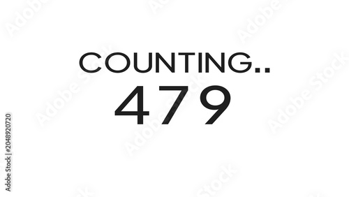 Business counting number text illustration. Increase counting money text.