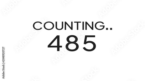 Business counting number text illustration. Increase counting money text.