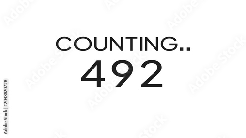 Business counting number text illustration. Increase counting money text.