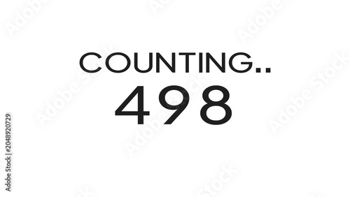 Business counting number text illustration. Increase counting money text.