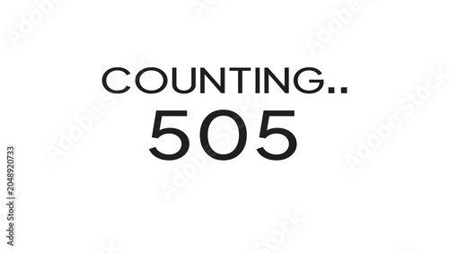 Business counting number text illustration. Increase counting money text.